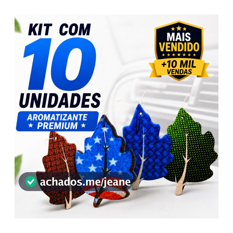 Aromatizante Automotivo Kit 10 Unidades Cheirinho para Carro Longa Duração Perfume Forte Mais Vendido