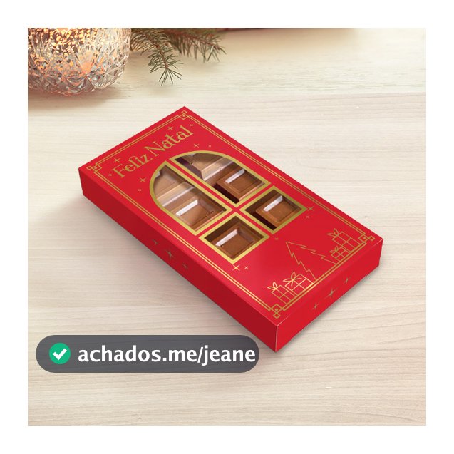 10 Caixas Tablete Janela P Natal Luz Embalagens Presentes Doces Lembrancinhas Chocolate C5691 Ideia