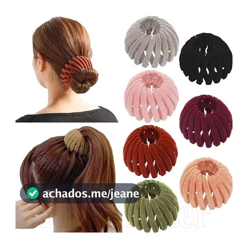 Retro Veludo Pássaro Ninho Bola Garra De Cabelo/Mulheres Bun Grampos Expandindo Acessórios Para O Fivela De Cavalinha Al