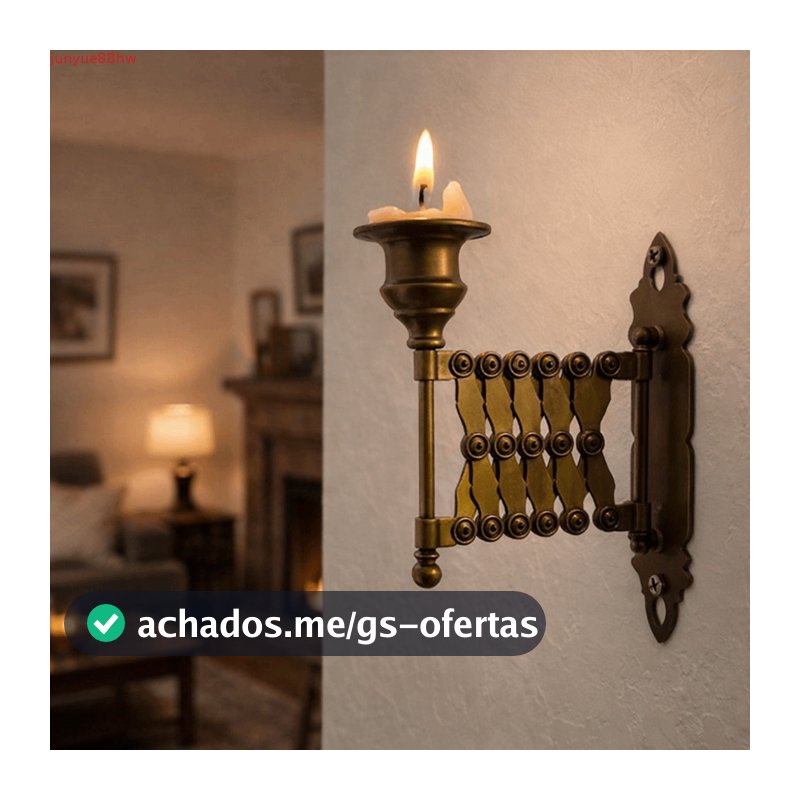 Suporte De Vela Retrátil JUNYUE , Castiçal De Parede Ajustável Estável Cônico Vintage