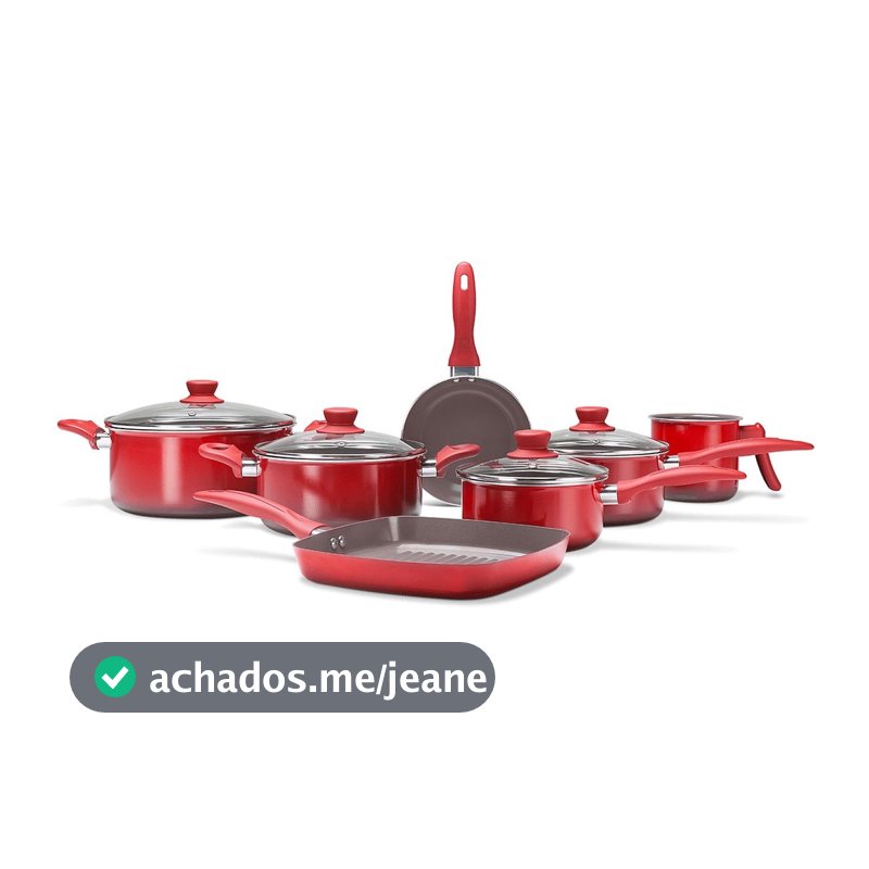 Jogo de Panelas Brinox 7 Pçs com Revestimento Cerâmico Antiaderente Ceramic Life