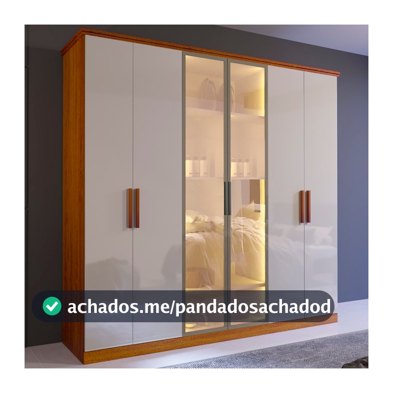 Guarda-Roupa Puma Reflecta 100% MDF 6 Portas Bom Pastor
