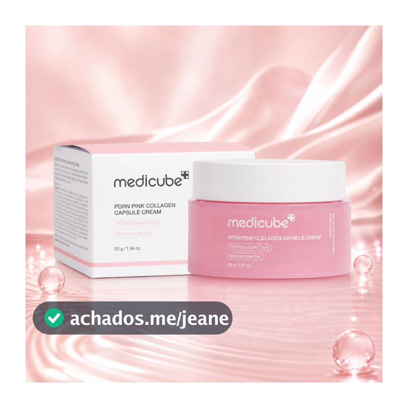 Creme Hidratante Medicube Original PDRN Pink Collagen Capsule Cream 55g Skincare Coreano Salmão 55ml