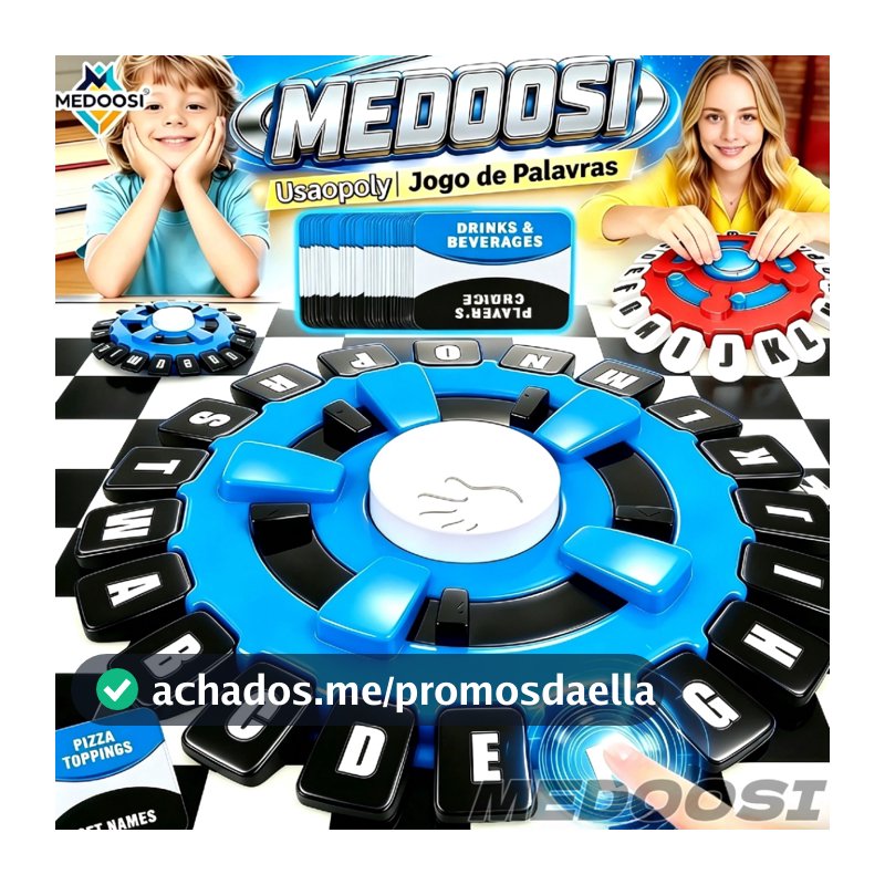 [Versão portuguesa] Usaopoly Medoosi Jogo Tabuleiro De Palavras de Palavras -Quick Interativo Brinquedo Para Pais Filhos