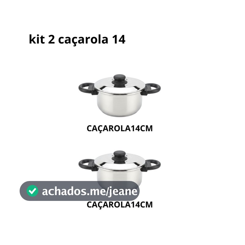 Caçarola 14cm Aluminio Reforçado Para Preparos do  dia a dia 1 ou 2 Unidades  Panelas  Cozinha Oferta