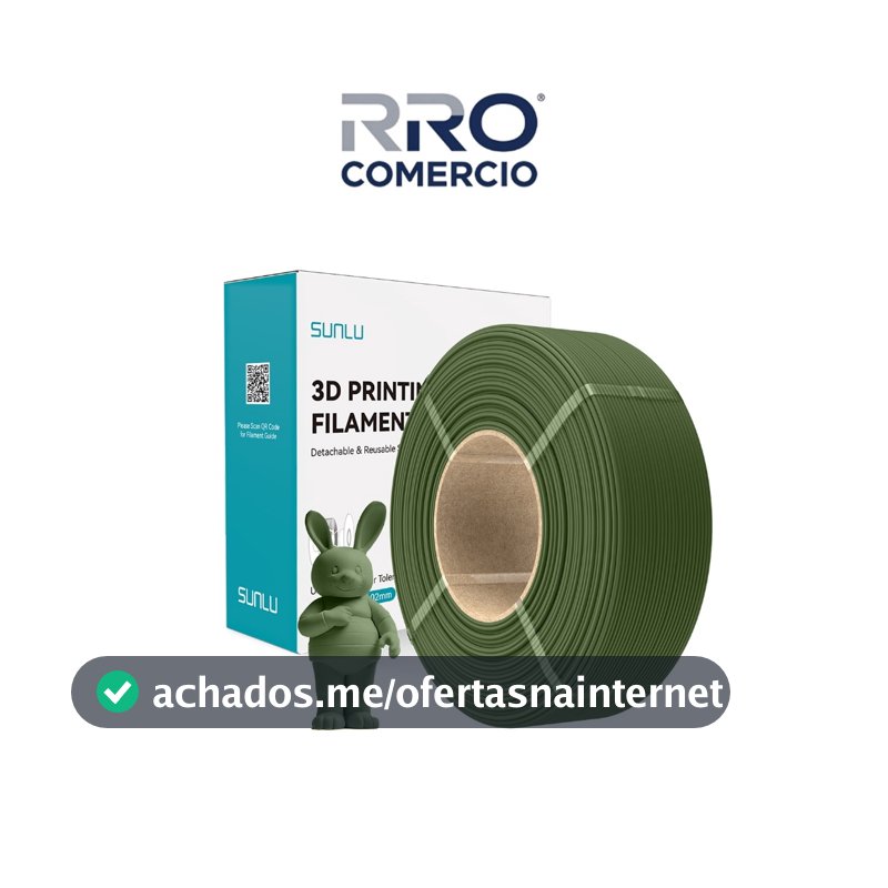 SUNLU 10kg Filamento PLA Fosco Estável e sem emaranhados -1.75mm Sem carretel