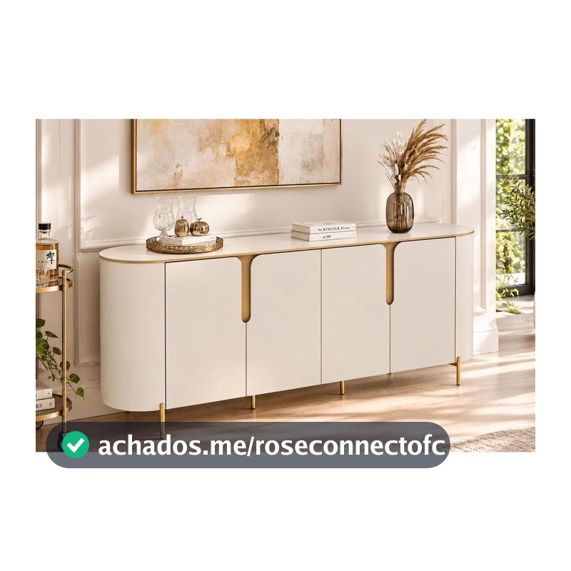 Buffet de Sala Jantar Cleo c/ 4 Portas Off White - DJ Móveis
