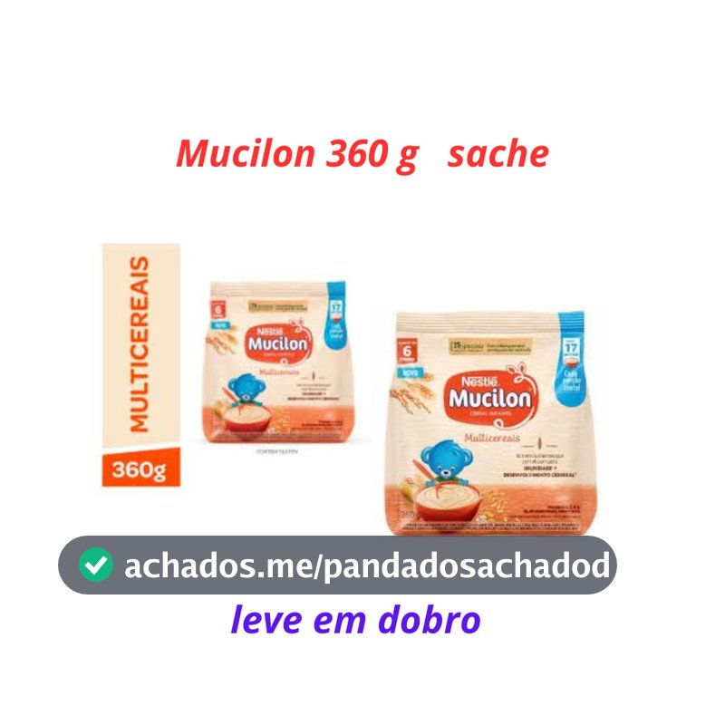 Kit  2 Sache  Mucilon  Multi Cereais  720 g