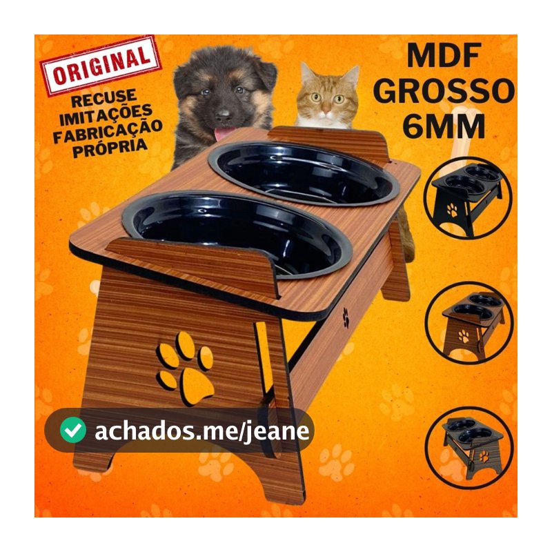 Comedouro  Bebedouro  Pet Suspenso Para Cães e Gatos Elevado Com TAMPAS