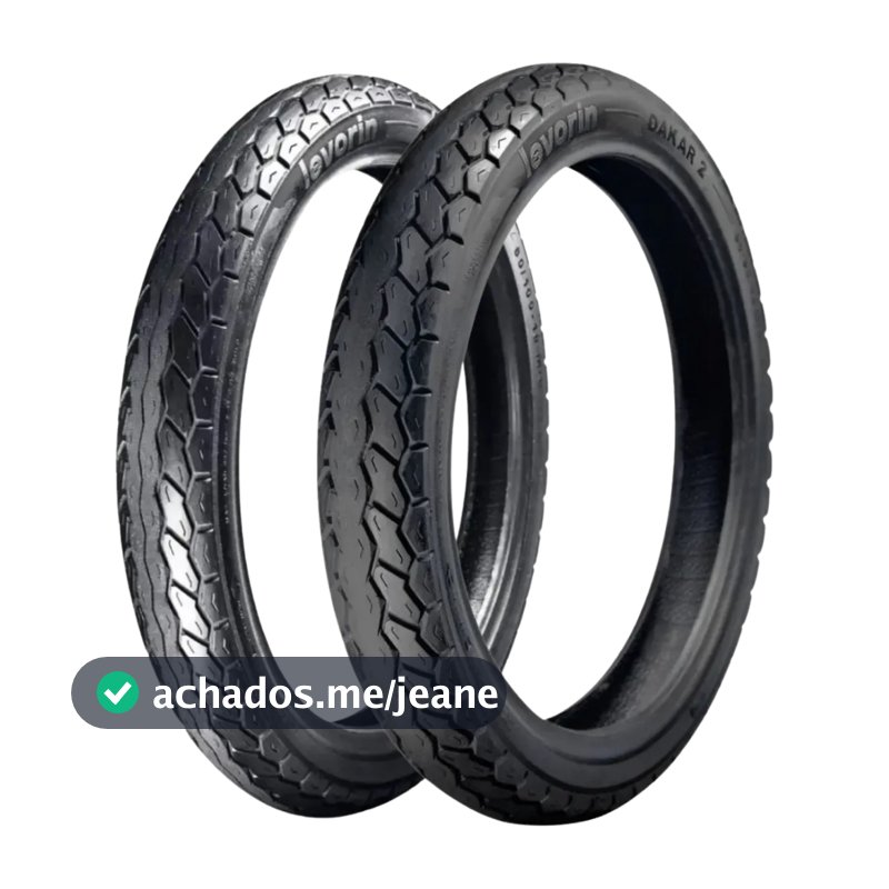 Par Pneu 60/100-17 + 80/100-14 Dakar 2 Levorin Sem Câmara