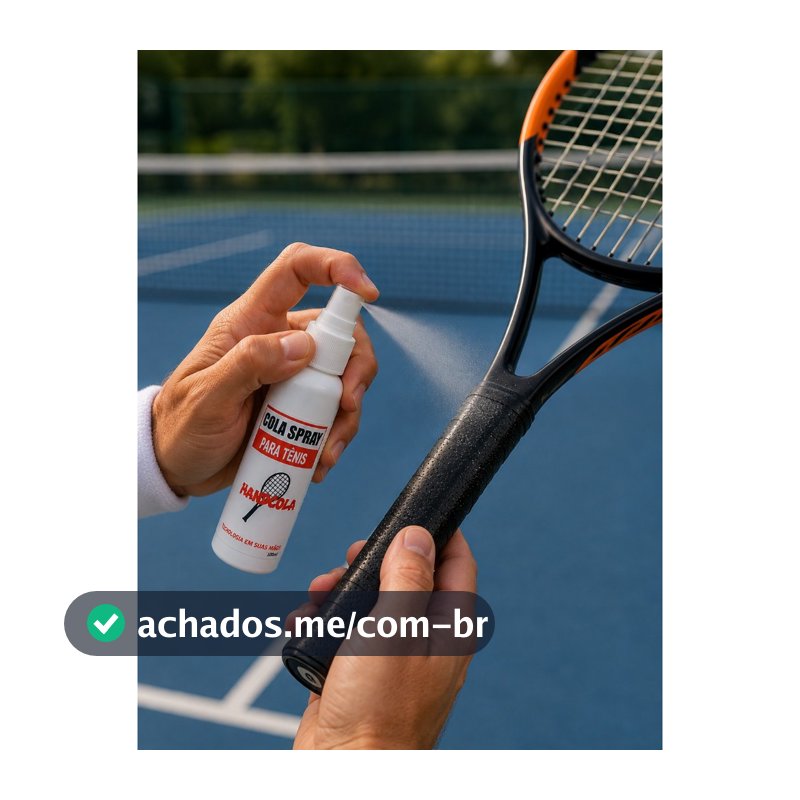 Cola Spray para Raquete de Tênis, Beach Tennis e mãos Handcola grip 55ml