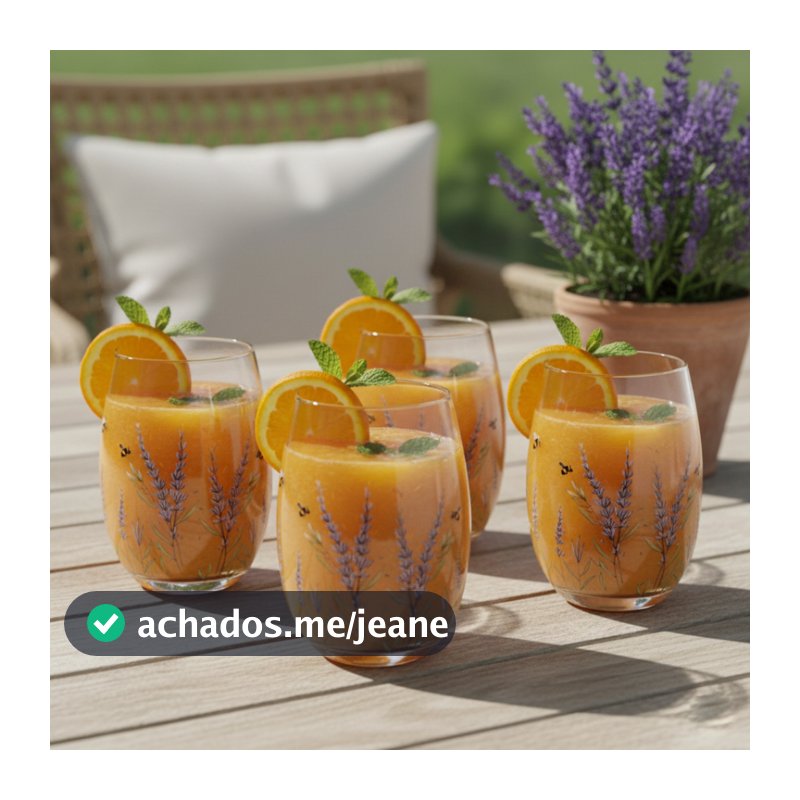 Jogo 4 Copos Longos Redondos 465ml para Drink Água e Suco Mesa Posta Elegante