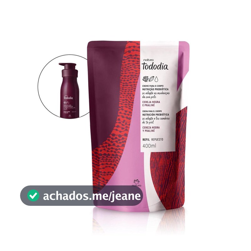 Refil Creme para o Corpo Tododia Cereja Negra Praliné 400ml