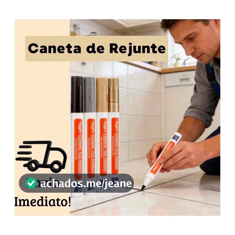 Caneta para Pintar Rejunte Impermeável Azulejo Piso Banheiro Cozinha renovadora rejunte encardido