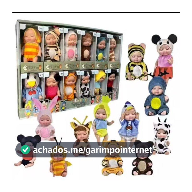 kit 12/5pcs/mini bebe reborn simulacao boneca renascida bebe silicon dormir solida bebe mini fofa menino realista/n-577