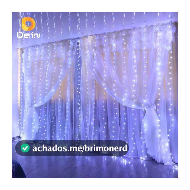 Cortina 300 Leds Branca 3x3 Metros Festa/ Casamento Eventos/Natal