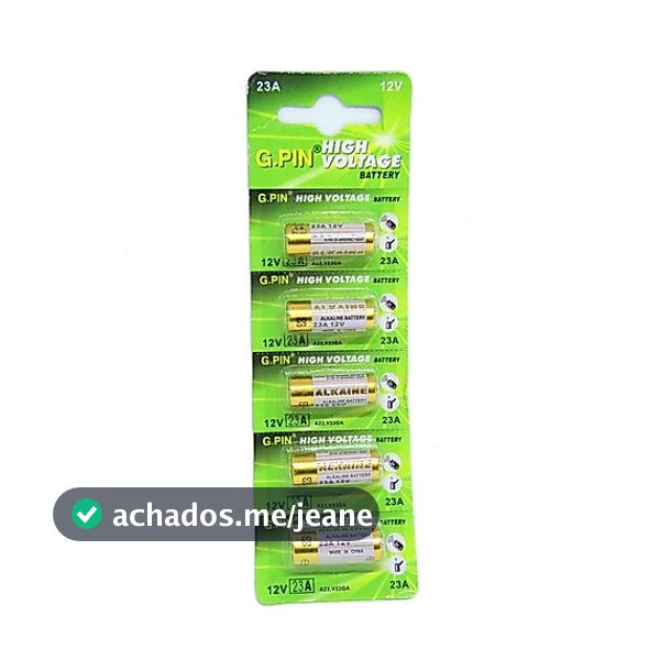 Bat. Para Controle De Portão 12v A23 Cartela Com 5 Peças