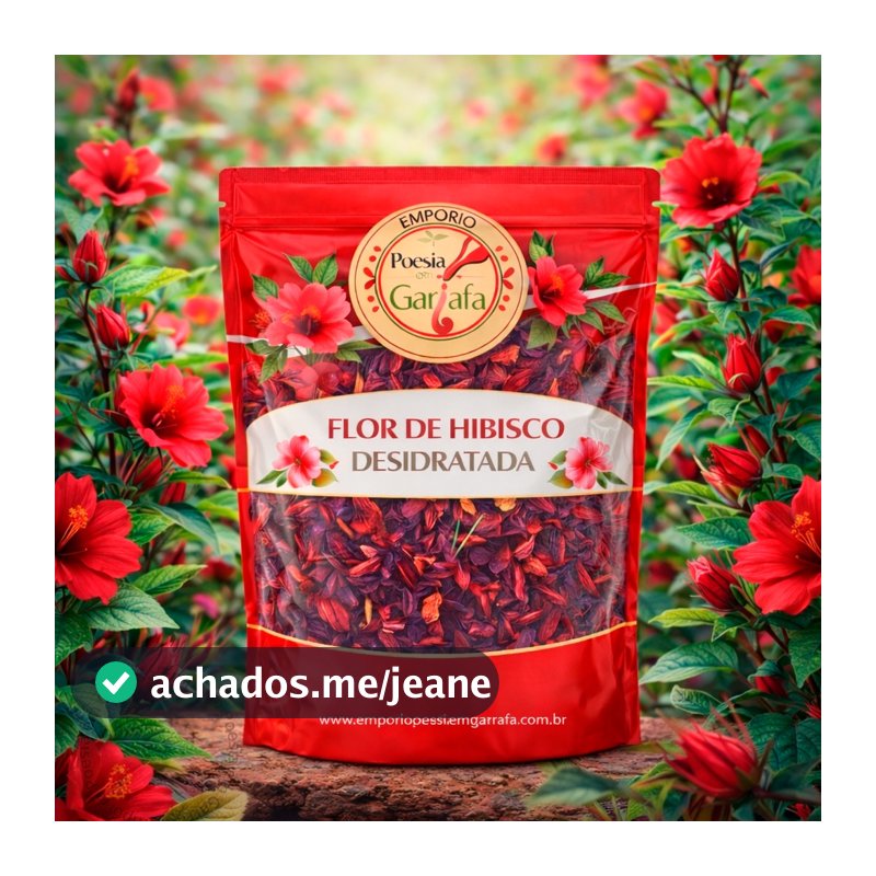 Flor de Hibisco Desidratado 1kg 500g ou 250g 100% Natural e Puro Para Chás