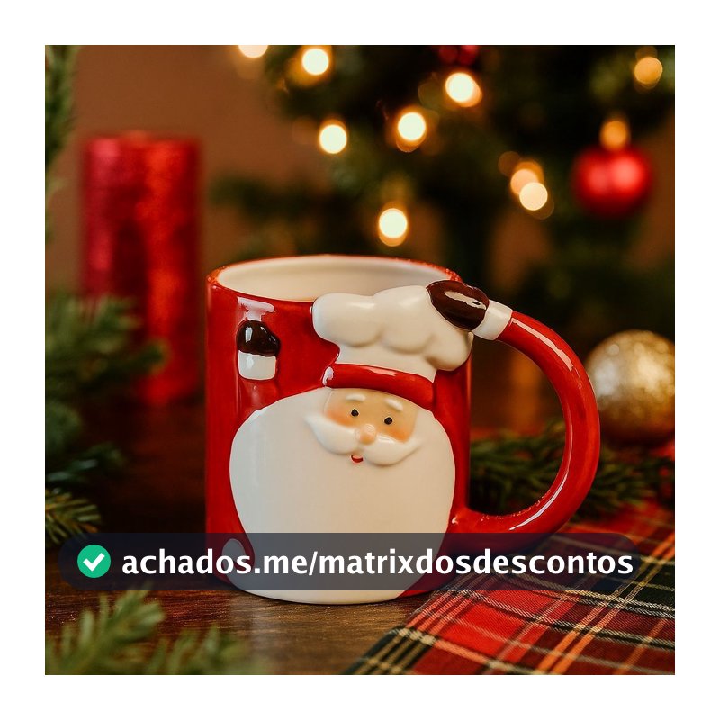 Caneca De Natal Cerâmica Decoração