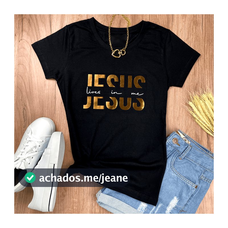 Camiseta Camisa Jesus Cristo Moda Evangélica Feminina Gospel Estilo e Fé Algodão Macio e Respirável