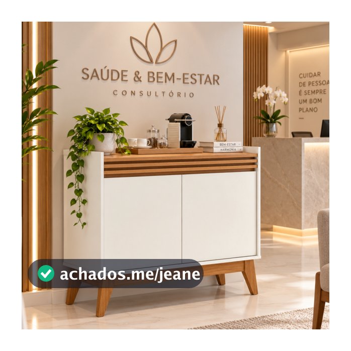 Aparador Buffet Ripado Cantinho do Café 92cm e 2 Portas com Pés de MDF Reforçado Excelente acabamento - Moveis & Estilo