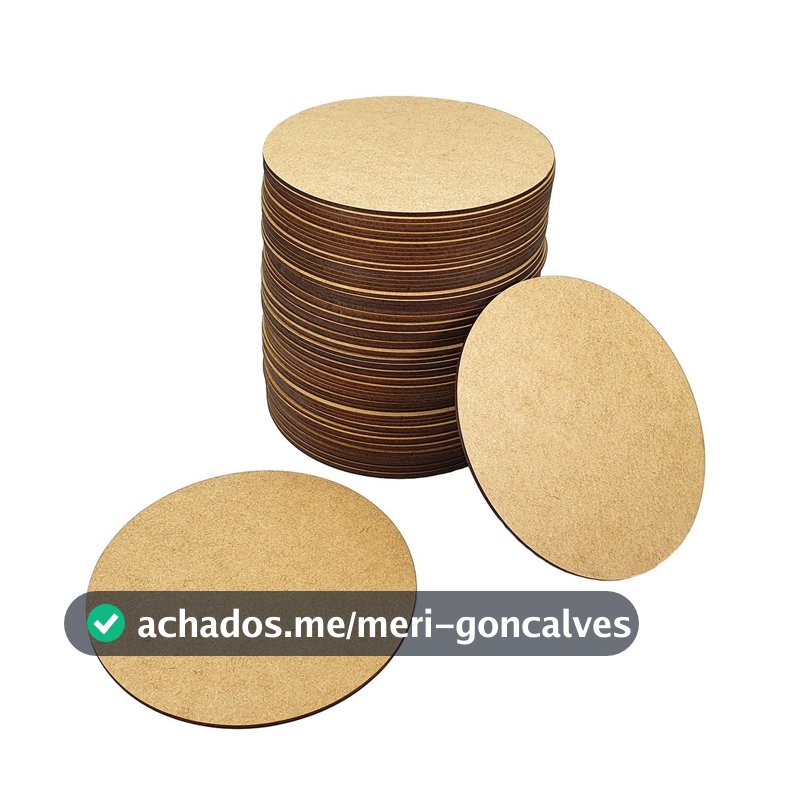 Kit com 10 Bases Sousplat em MDF Cru Redondo Corte a Laser Ideal para Decoração Artesanato e Personalização Diversos Tam