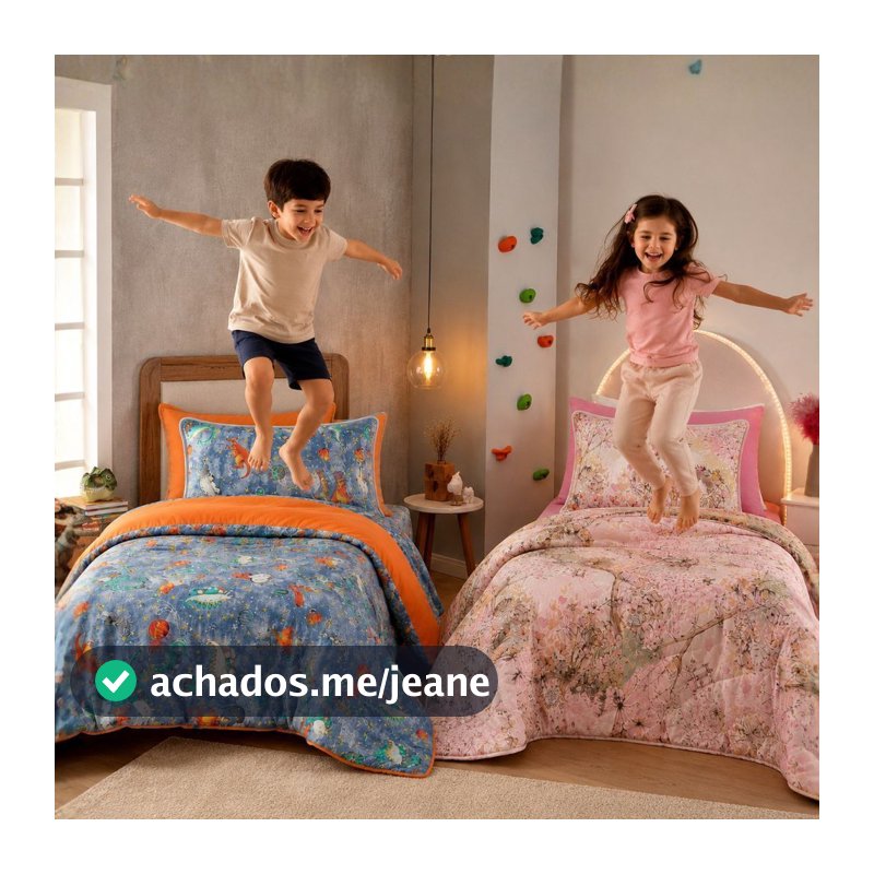 Edredom Infantil 100% Algodão Solteiro Casal Estampado Menino Menina Macio