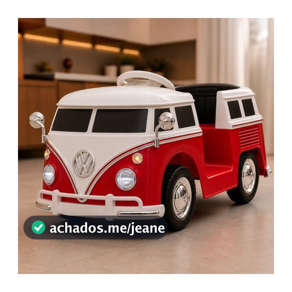 Carrinho Elétrico Infantil Classic Kombi - Vermelha