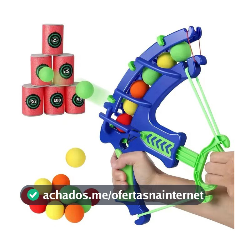 Arco e flecha Tiro ao Alvo Lançador de Bolinhas com Alvo ( 5 bolinhas e 6 alvos ) Infantil