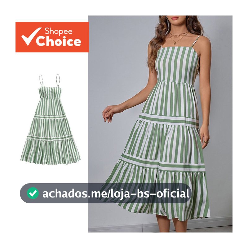 Lovito Vestido feminino elegante com listras LBL18206