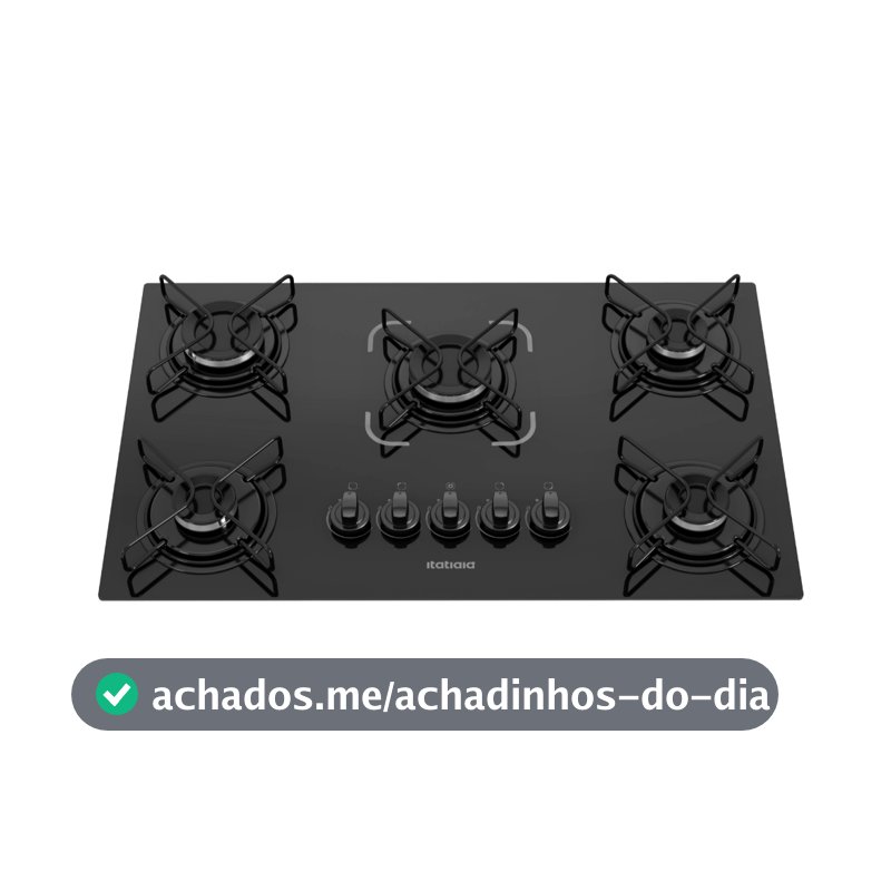 Cooktop Itatiaia Essencial 5 Bocas Preto – Bivolt 127V/220V com Acendimento Automático