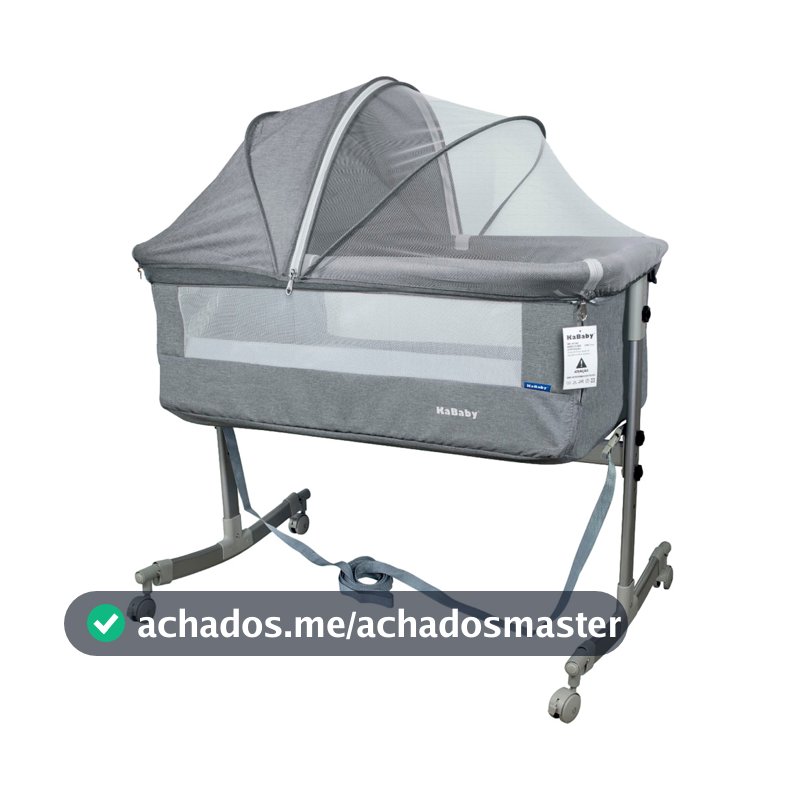Berço de Bebê Co-Bed Portátil Acopla Na Cama Com Mosquiteiro Balanço Colchão Cinta Modelo Resistente - Kababy