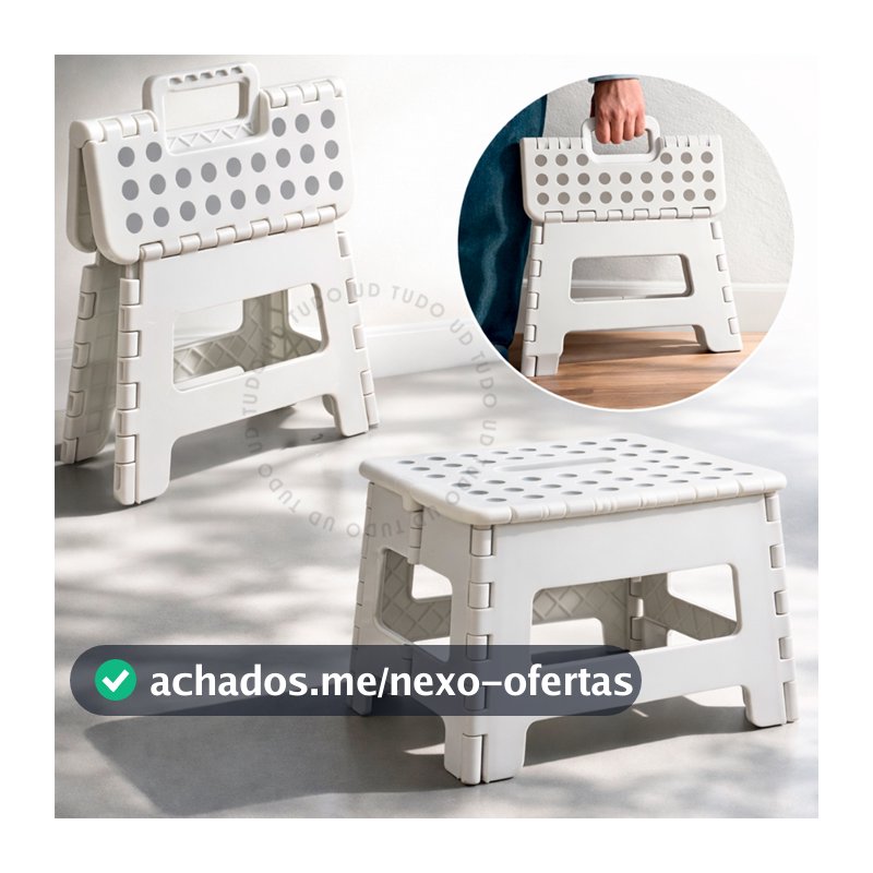 Kit Banqueta Dobrável Com Alça Suporta 150kg Reforçada Camping Rancho Pesca