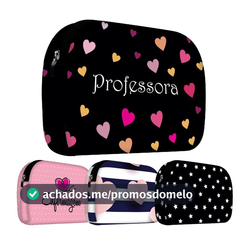 Necessaire de Mão em Neoprene Bolsa Feminina Organizadora Presente Mulheres Professora Mãe  - ISOPRENE - Várias Estampas