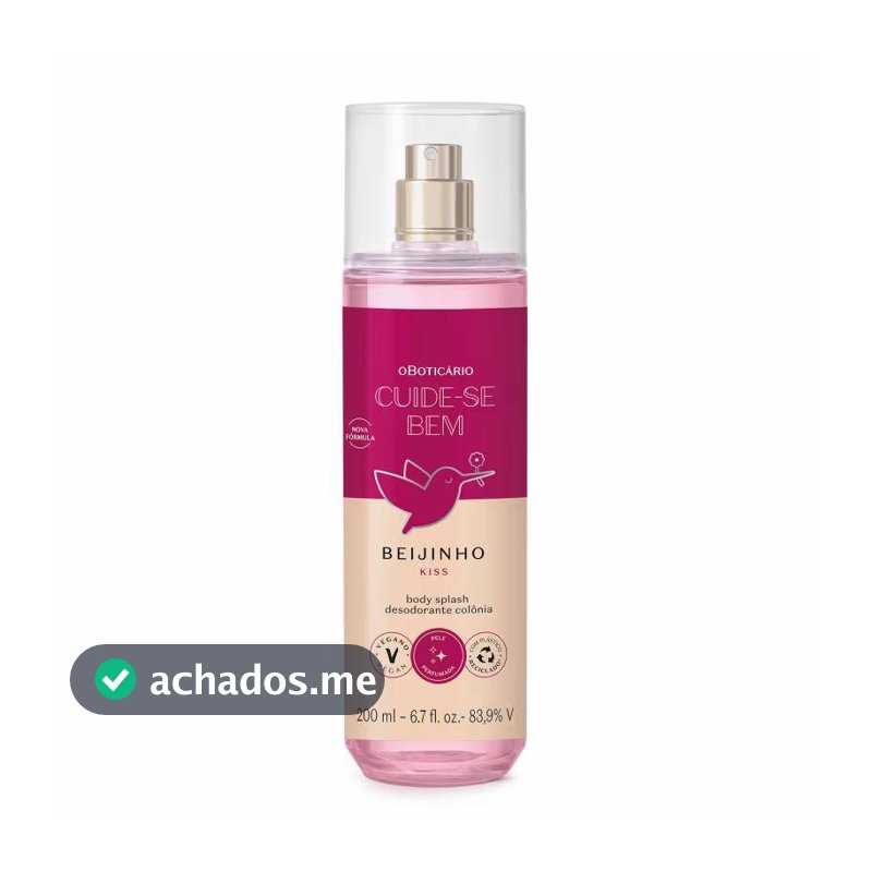Body Splash Cuide-se Bem Beijinho Rotina De Autocuidado