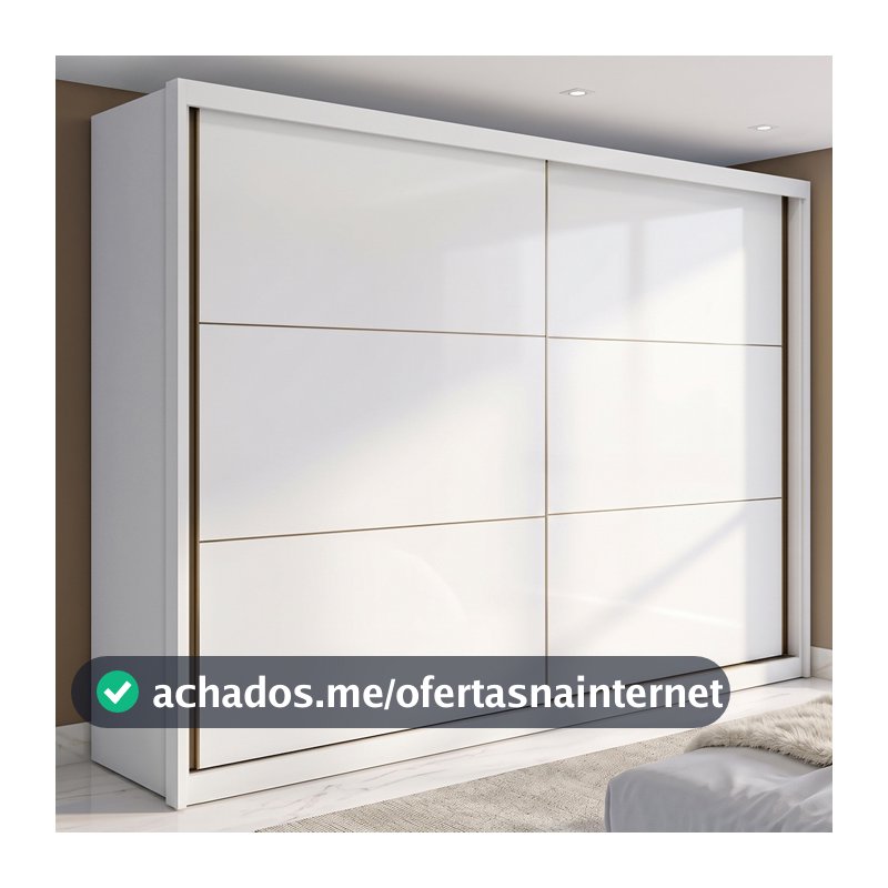 Guarda-Roupa Casal Toronto 2 Portas 6 Gavetas Branco