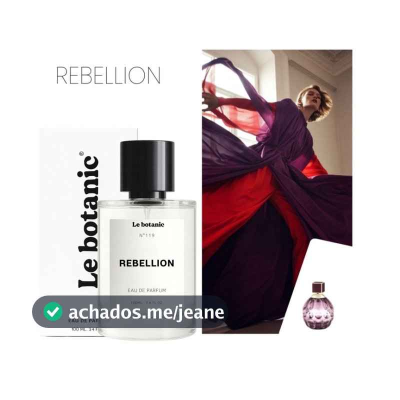 Perfume Rebellion - Le botanic - EDP - 30ML - Alta Fixação