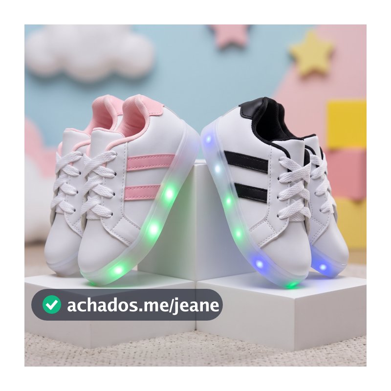 Tenis Infantil De Led Casual Confortável Escolar Sapatenis Meninos e Meninas Street