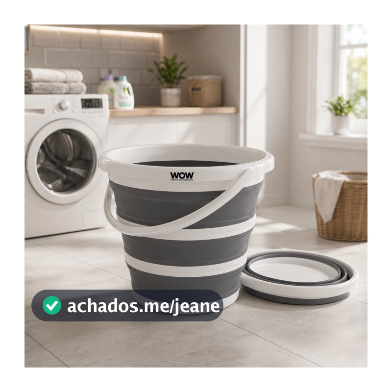 Balde Nobre Retrátil Magico dobrável Flexível Silicone 10L