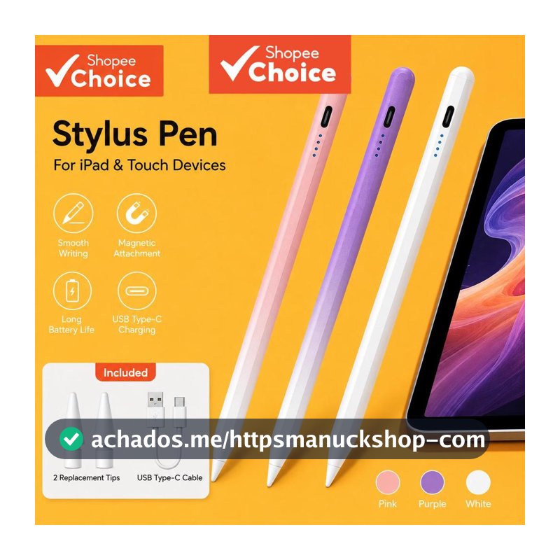 Caneta Stylus Capacitiva Universal Compatível para iPad Huawei Xiaomi Honor Phone Tablet Caneta de Tela Sensível ao