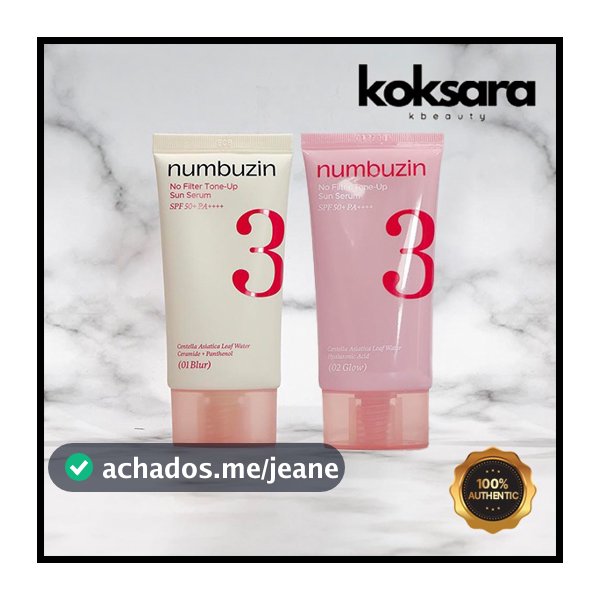 Numbuzin No.3 No Filter Tone-Up Sun Serum 50ml 2colors