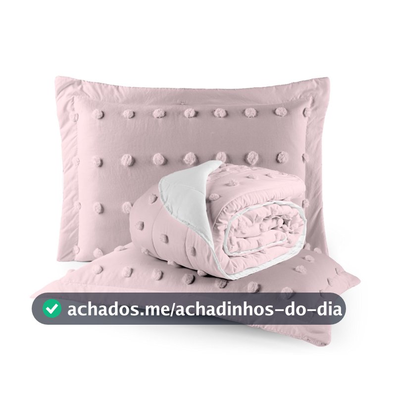 Cobre Leito Pompom Blogueira Solteiro Casal Queen King 300 Fios Acetinado 2 e 3 Peças