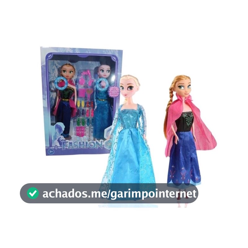 Boneca Frozen Musical Kit 2 Bonecas Elsa e Anna e Acessórios Articulada Musical Canta 30cm Presente Aniversário