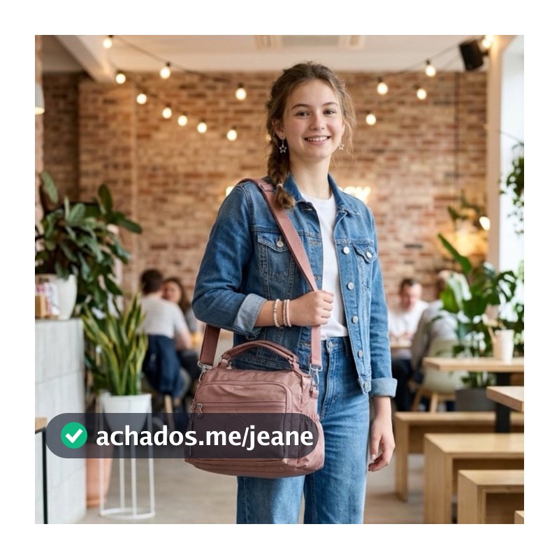 Bolsa Feminina Nylon Tiracolo Pequena Casual com Alça Transversal e Bolsos