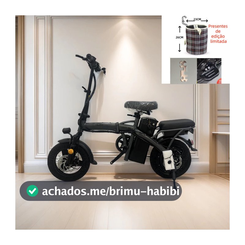 Bicicleta elétrica dobrável para adultos NUDA, pedal tripulado, compras ao ar livre, viagem