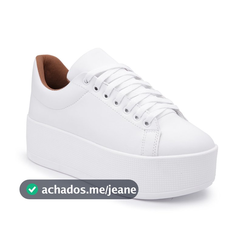 Tênis Feminino Plataforma Tenehi Branco Casual Original Confortável Blogueira