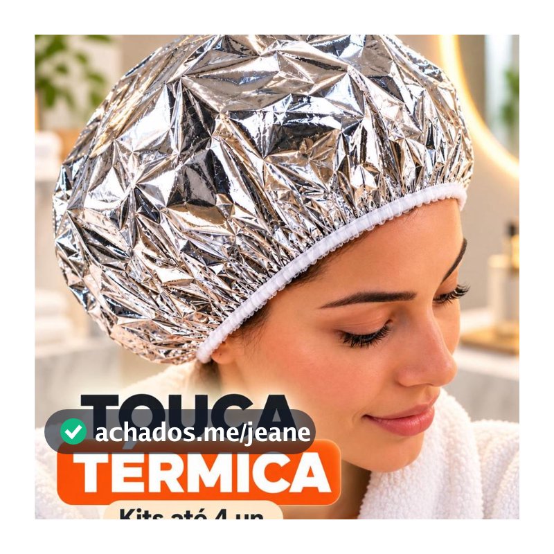 Touca Térmica Metalizada Alumínio para Hidratação Capilar – Tratamento Rápido e Eficiente