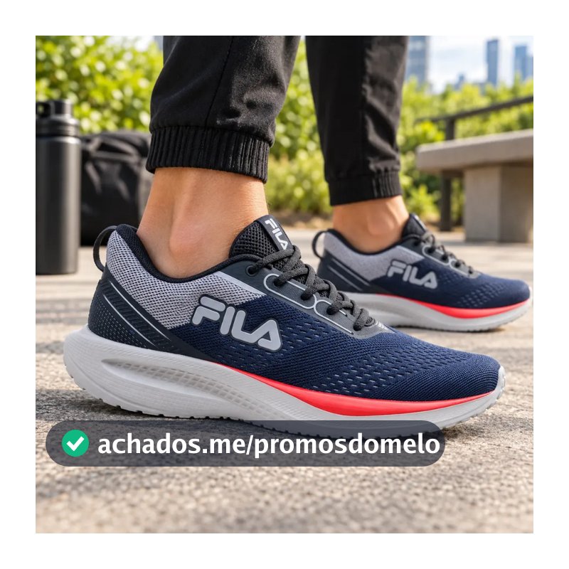 Tênis Fila Rise Up Masculino Preto Cinza Academia Treino Original Confortavel Caminhada Dia a Dia