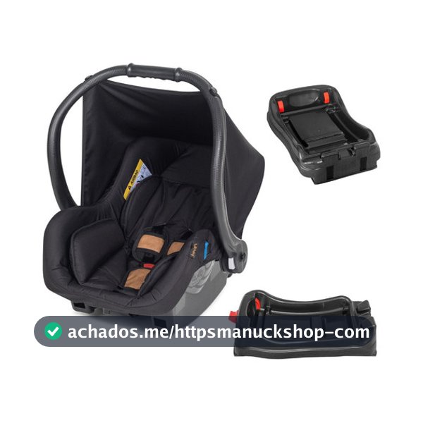 Kit Bebê Conforto 0 a 13 KGS Cadeirinha Cadeira Auto Carro + Base Bolt Preto Tutti Baby