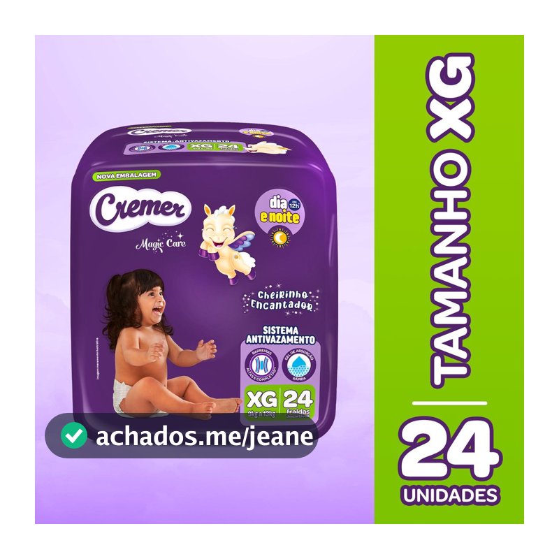 Fralda Cremer Econômica XG 24 Unidades